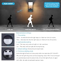 Lampă de perete LED de exterior Klighten cu senzor de mișcare 24 W, IP65 rezistentă la apă, antracit, alb cald 3000 K, pentru exterior, interior, intrare, terasă, grădină 2
