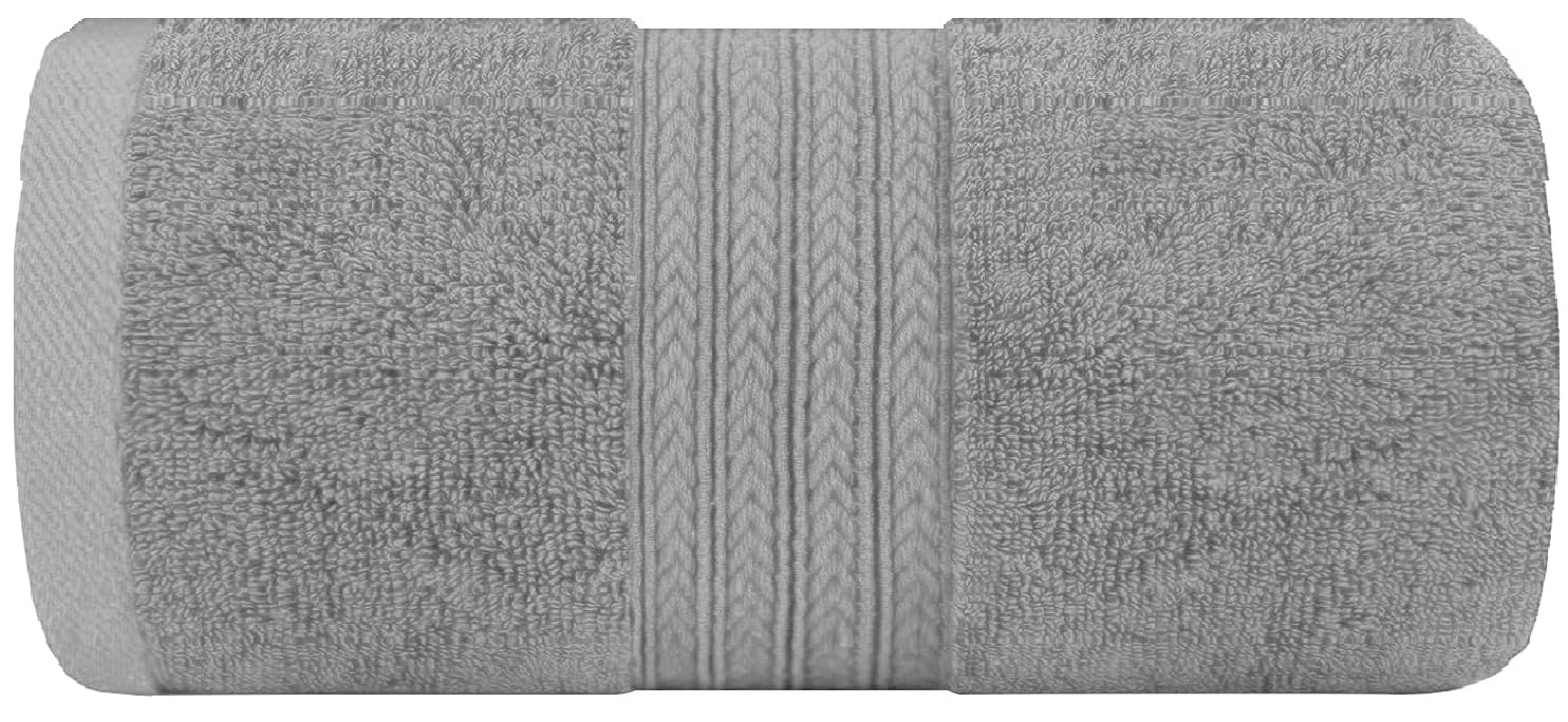 WovenWonder Luxury Bath Towels 800-GSM Super Soft 100% Egyptian Cotton Towel Set Hotel Quality & Highly Absorbent Towels 70x120cm (1, Silver)