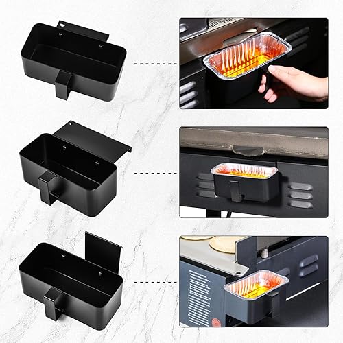 Vista 115 de Uniflasy Bandeja de grasa 69804 con bandeja de captura 67047 para parrillas de gas Weber Spirit serie 300, Spirit E310 E320 E330 S310 S320 S330