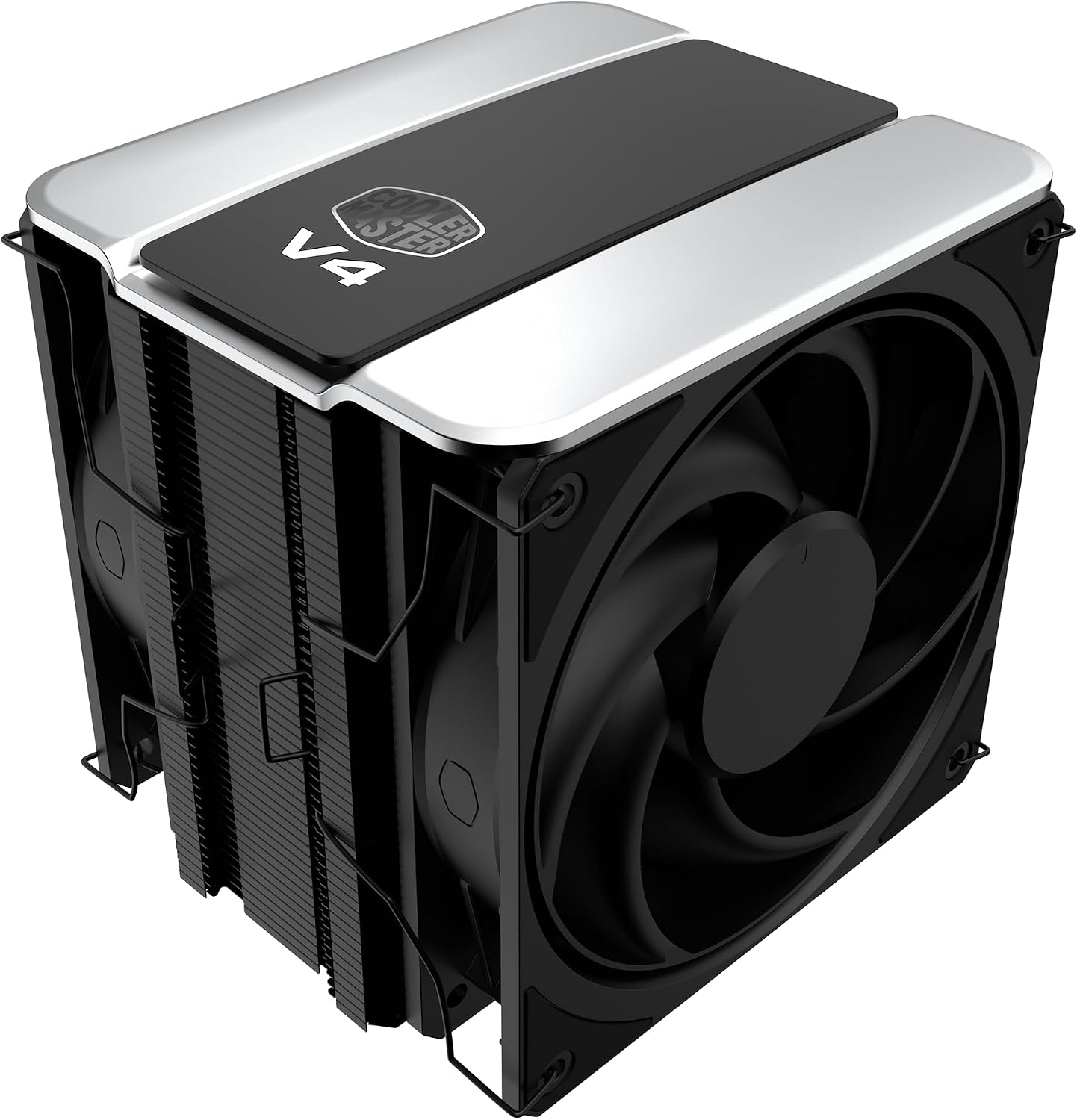 Cooler Master V4 Alpha 3DHP CPU Air Cooler, Single-Tower, Dual PWM Fans | AMD AM5/AM4 & Intel LGA1851/1700 Support Cooler, 3DHP, Quiet Cooling, Dual Mobius 120P PWM Fans, 161 mm, Easy Installation