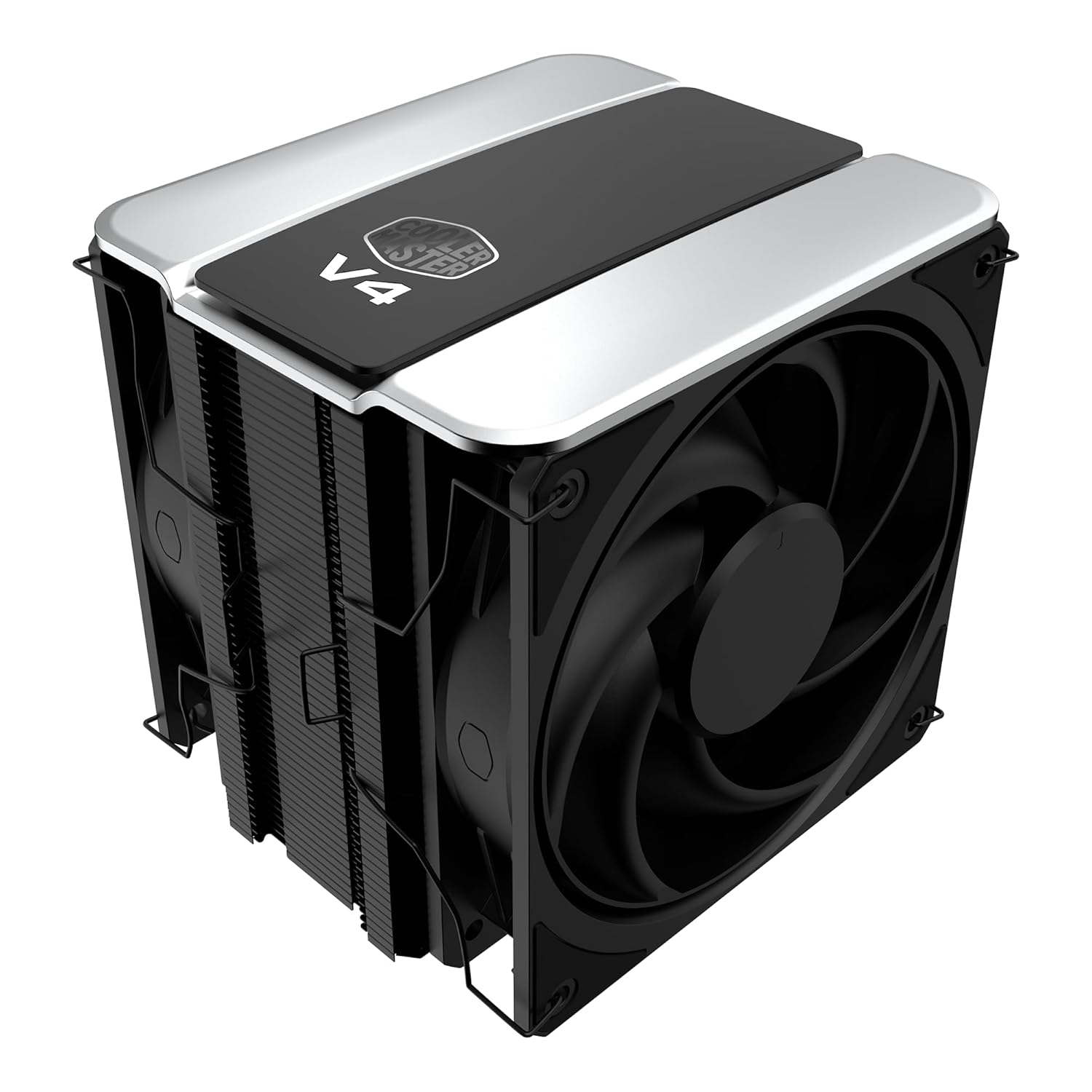 Cooler Master V4 Alpha 3DHP Black CPU Cooler, Alpha 3DHP Heat Pipe Technology, Dual Mobius 120 PWM Fans, Quiet Operation, Easy Install, AMD Ryzen 9 AM5|4, Intel Ultra 9 LGA 1851|1700