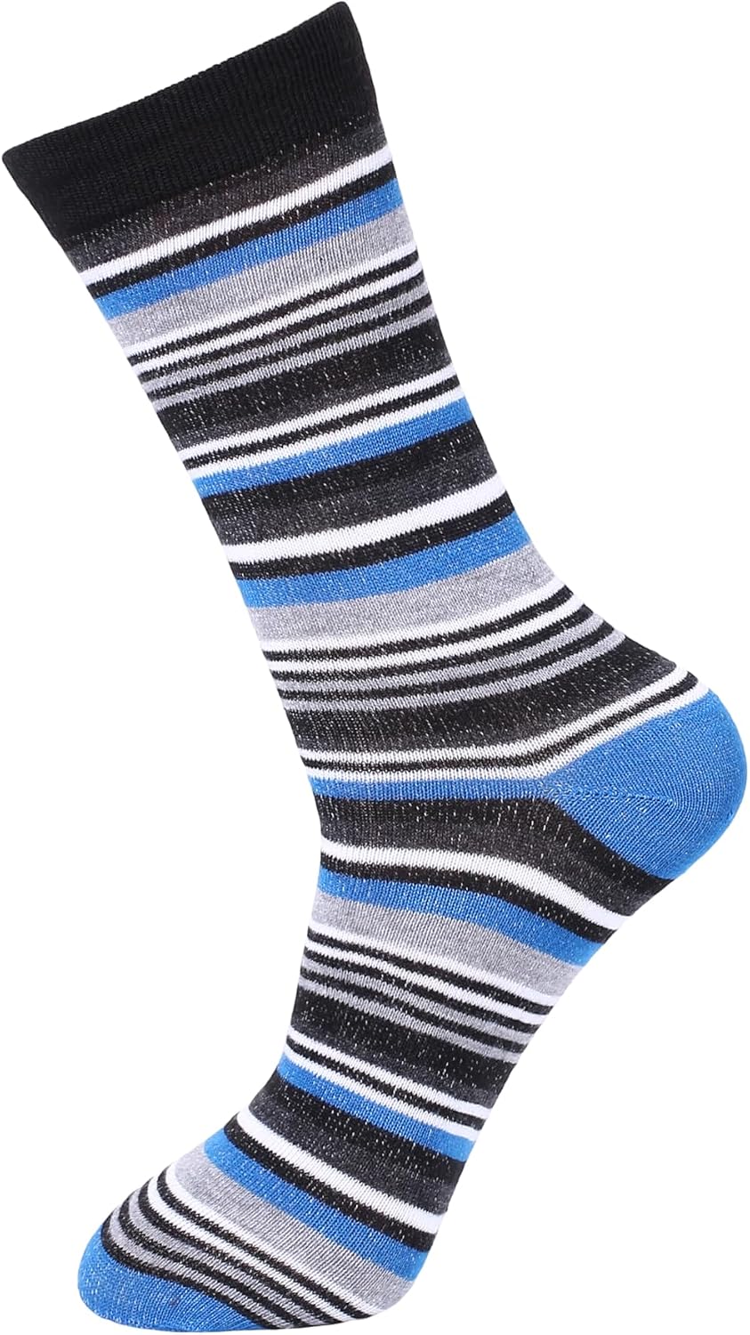 ARG 6 paia di calzini da donna non elastici per diabetici, facili da impugnare, in cotone morbido, per nutrire gonfiore e odemi, taglia 36-40, A puntini., Taglia unica