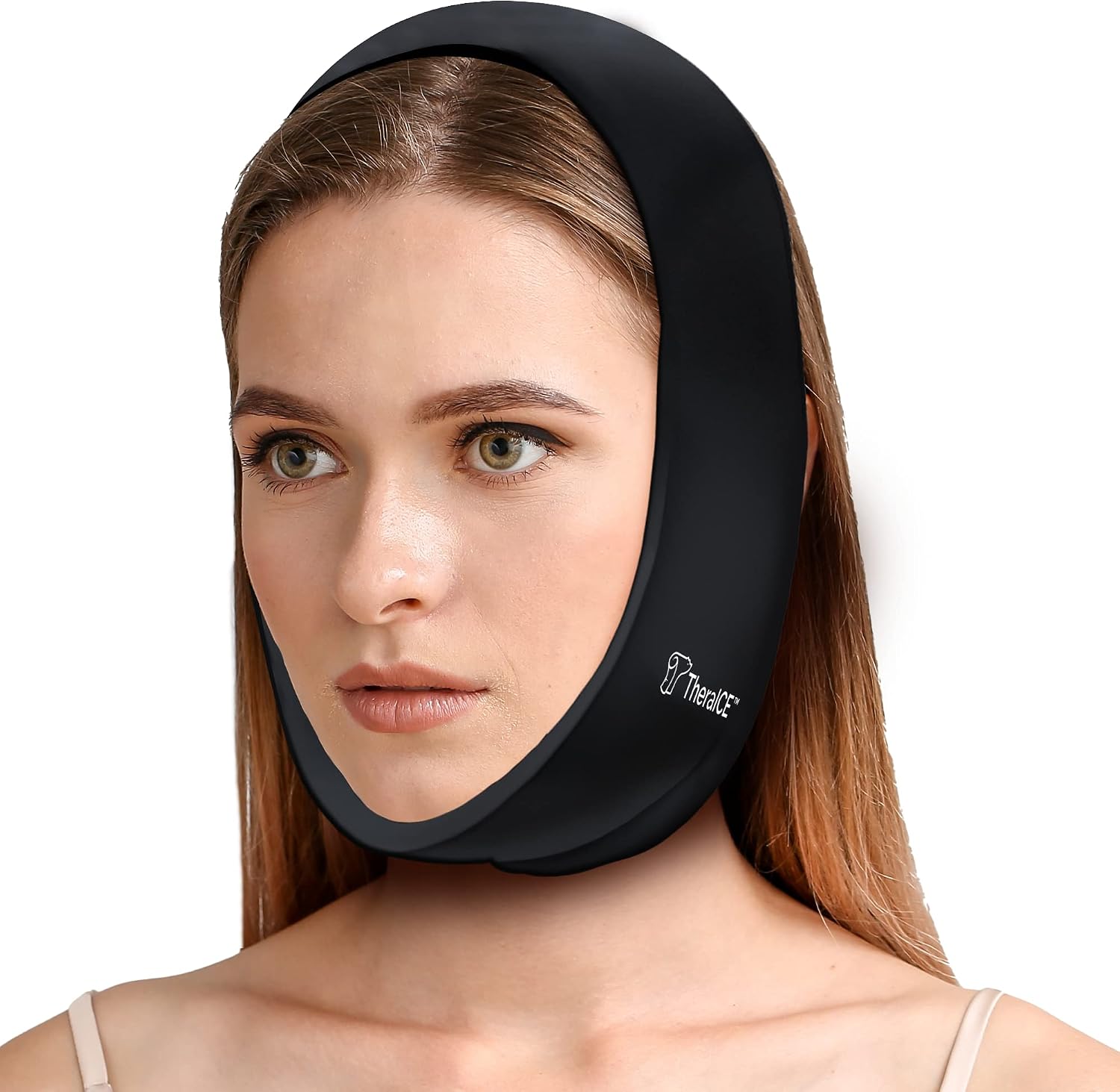 TheraICE Soft Wisdom Teeth Recovery Ice Pack Face Wrap. TMJ Pain Relief Product. Dental Oral Surgery Ice Pack. Jaw Chin Tonsillectomy Head Facial Jaw Bra Stretchable Cold Gel. No Hard Insert-1 Size