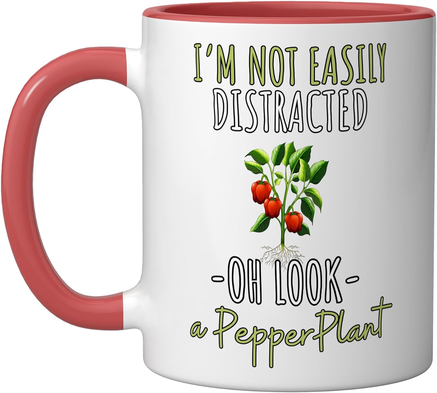 Funny Pepper Plants lover Design - Pepper Gardener Ceramic Mug, Blue/White, 15oz image 5