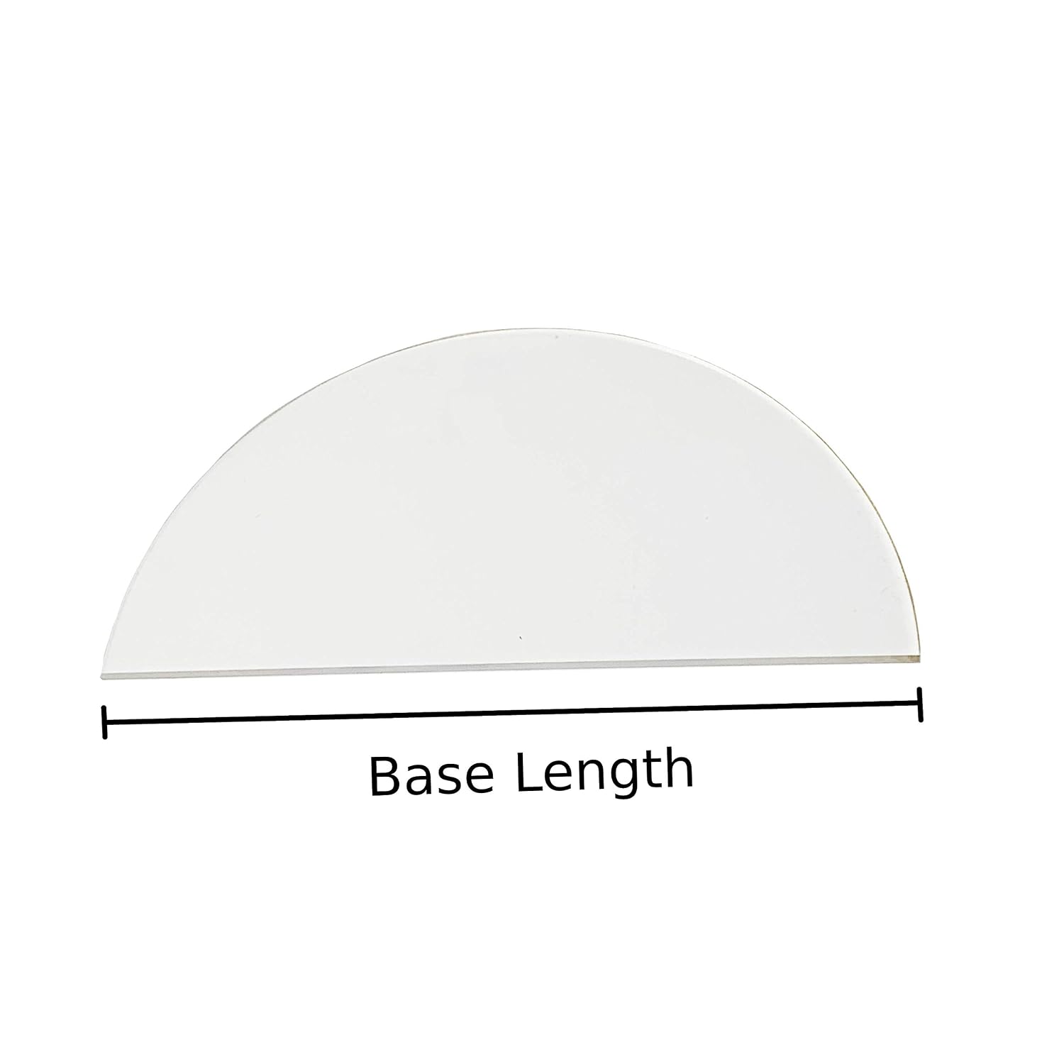 KASTLITE Clear Semicircle Plexi Glass Acrylic Sheet | 1/8" Thick Cut to Size Plexiglass Acrylic Blanks with Custom Base Length for Place Cards, Invitations, Picture Frames, Ornaments & DIY Crafts