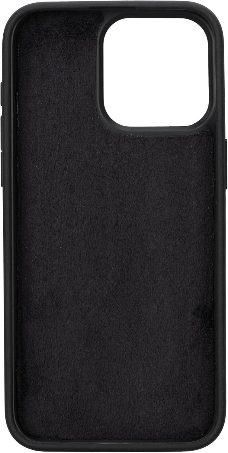 HARDISTON Genuine Leather Custom Wallet Case Compatible with iPhone 15 Pro Max - MagSafe Compatible - Detachable Magnetic Flip Cover with Card Holders - Horizontal Kickstand (Black)