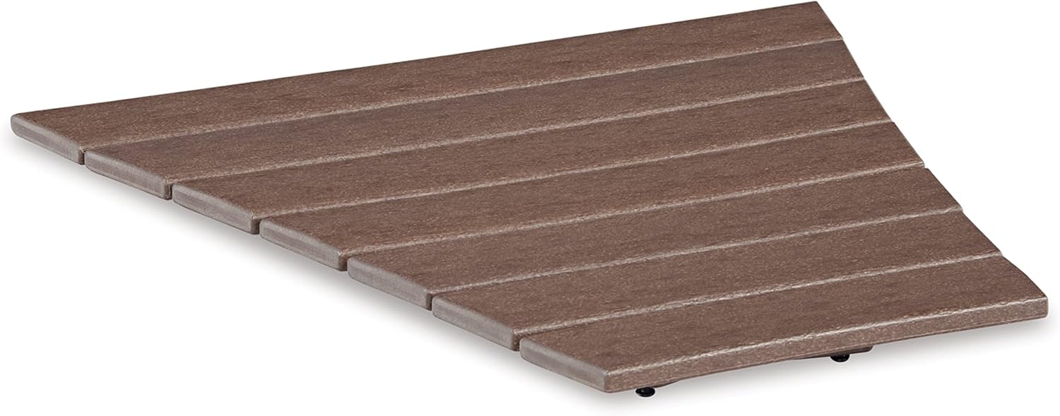 Signature Design by Ashley Emmeline Casual Outdoor Tete-A-Tete Table Connector, Light Brown