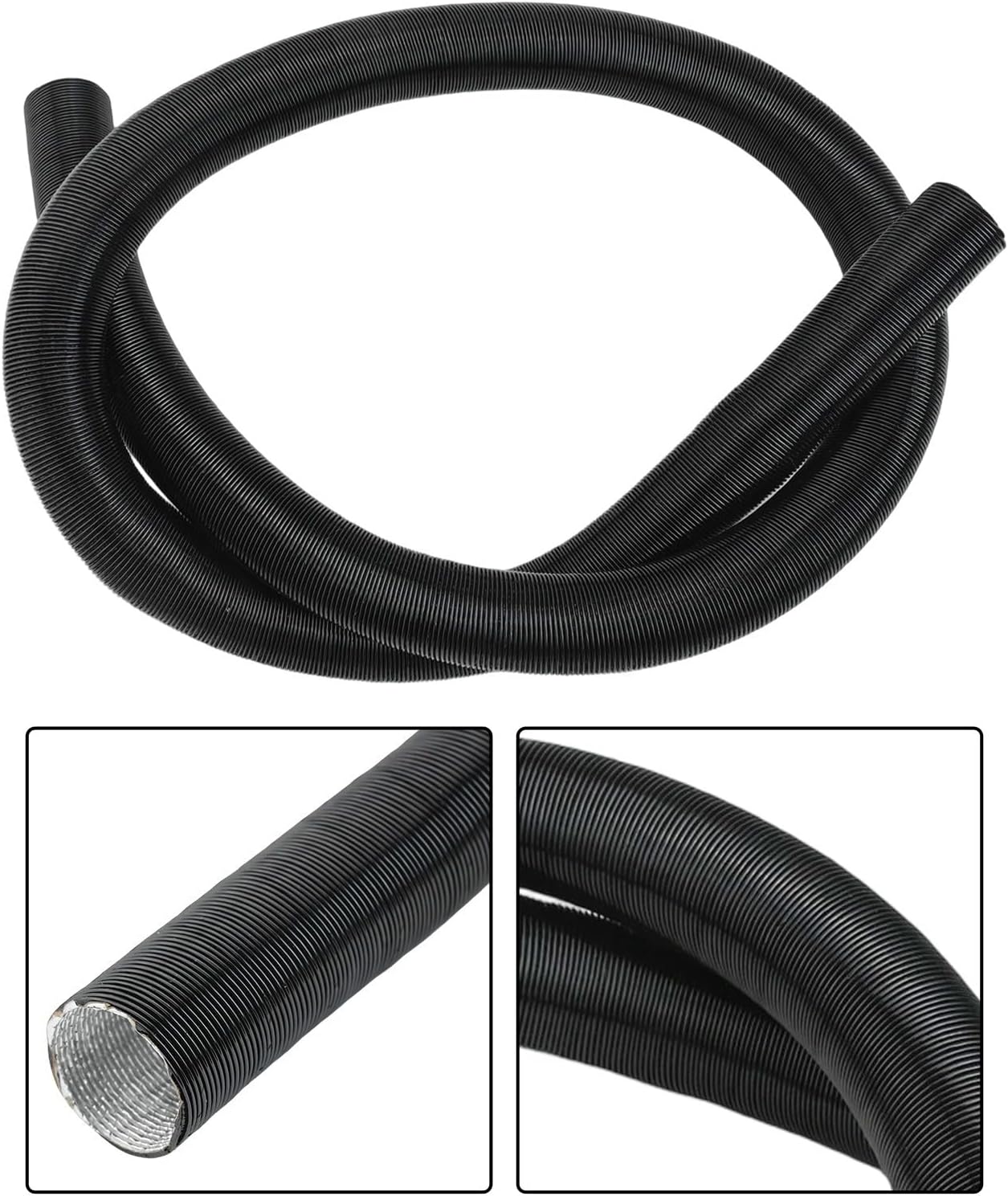 25Mm Diesel Heater Air Intake Hose, Shockproof Heating Duct Auxiliary Heater Accessories, Aluminium Foil Air Intake Hose For Heating Systems And Vehicles For Webasto Diesel Heaters(300cm)