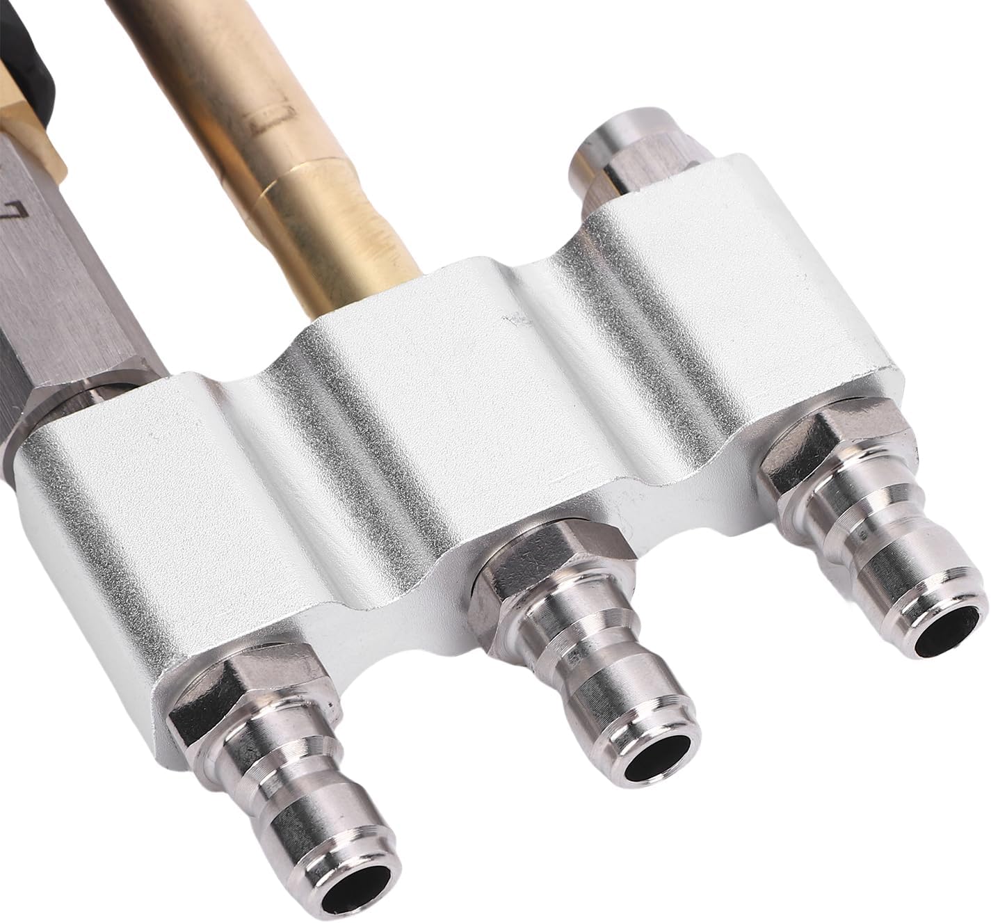 Pressure Washer Long Reach Soap NozzleAdjustable 3-in-1 Spray Nozzle for 1000–4050 PSI, 1/4" Quick Connect, 0°–60° Downstream Soft Wash Nozzle