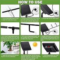 Vista 6 de 49FT Solar Drip Irrigation System - Auto Plant Watering Kit for 15 Pots with Anti-Siphoning Device - 750ml/min Flow Indoor Outdoor Garden Balcony &