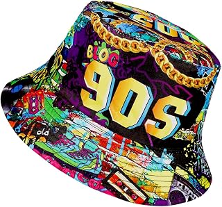 Eigso Retro 90s Bucket Hats for Women Men Unisex Hip Hop Party Fishing Hats for Woman Man Hiking Outdoor Fisherman Hat