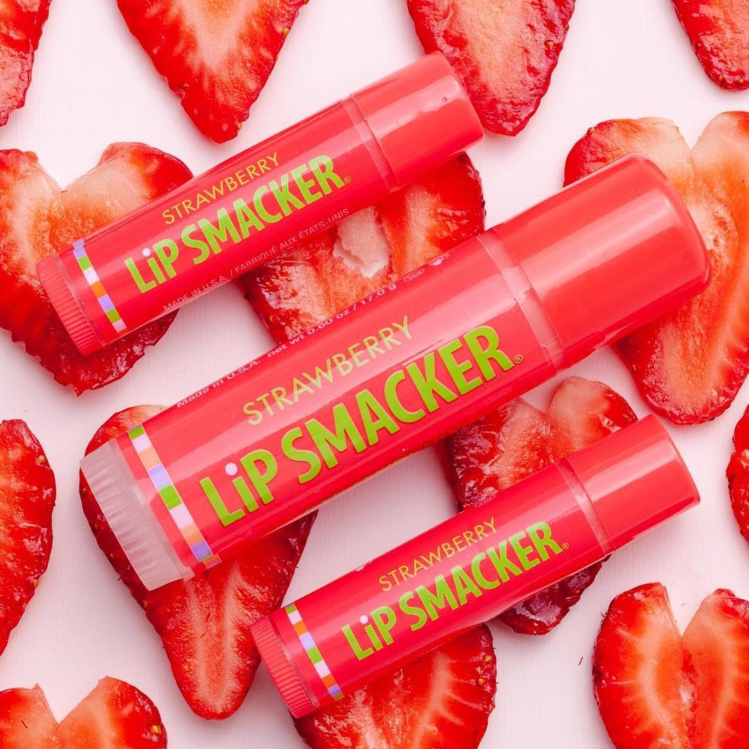 Lip Smacker Strawberry Lip Balm, 0.14 oz (Pack of 12)