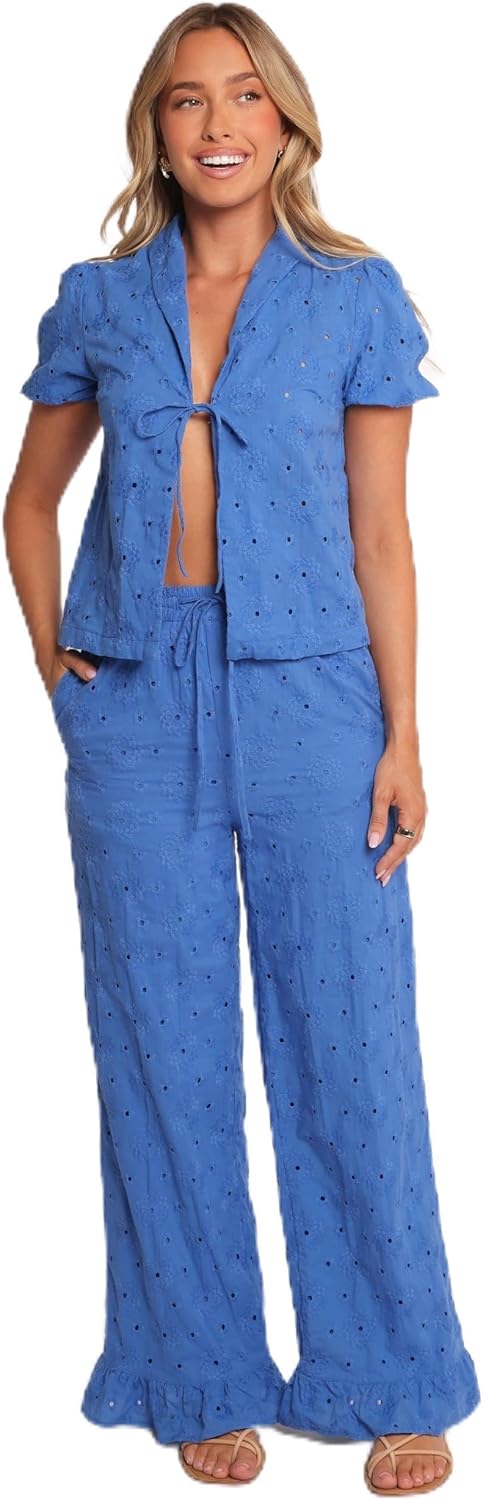 Petal & Pup Women's Katya Embroidered Pants