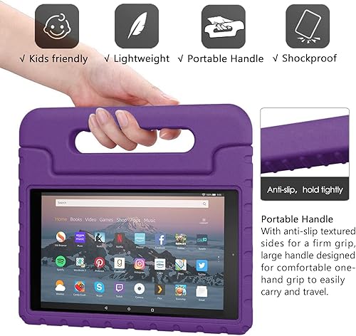 Miniatura 5 de Viahoo Funda para niños Fire HD 10 579 generación (versión 201520172019) a prueba de niños y a prueba de golpes, funda flexible y duradera de espuma