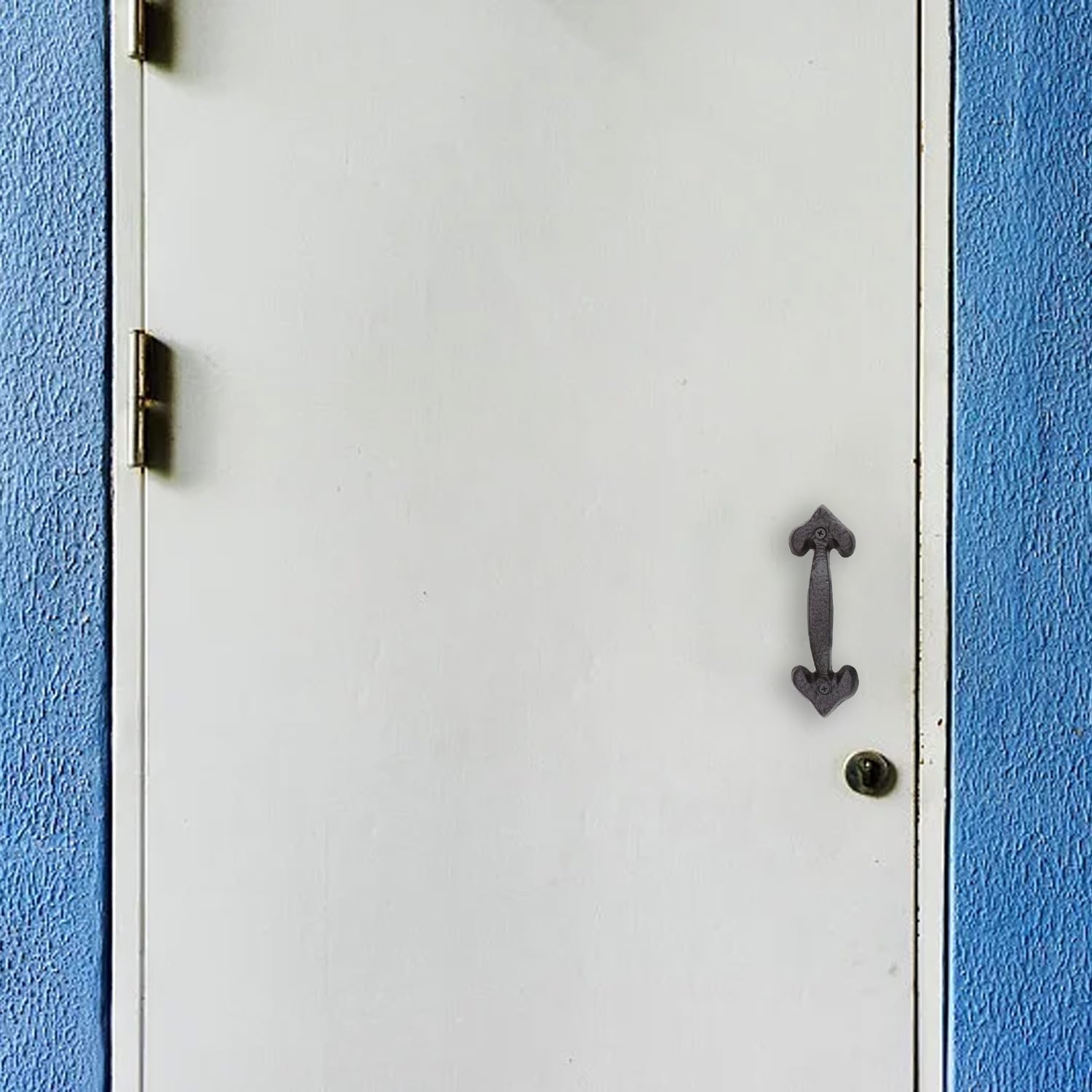 2 Piezas Manija de la Puerta de Granero, Tirador de Puertas de Hierro Fundido, Gran Espacio de Agarre, Tirador de Puerta se Utiliza para Cobertizos de Puertas, Garajes(Longitud 170 mm)