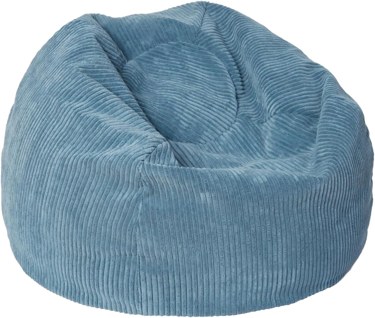 Sorra Home Bean Bag Chair - Plush & Comfy Indoor Floor Lounger Cushion with Trupedic Bean Filling for All Ages - Barrett Turquoise (30" x 30" x 20")