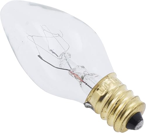 Miniatura 5 de Mandala Crafts Bombillas de lámpara de sal del Himalaya regulables de 7 W 120 V, 12 bombillas C7 E12, bombillas pequeñas para bombillas de pueblo de