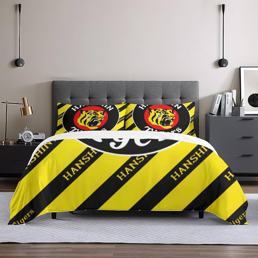 Amazon｜阪神タイガース 布団カバー ダブル 3点セット 寝具セット 布団