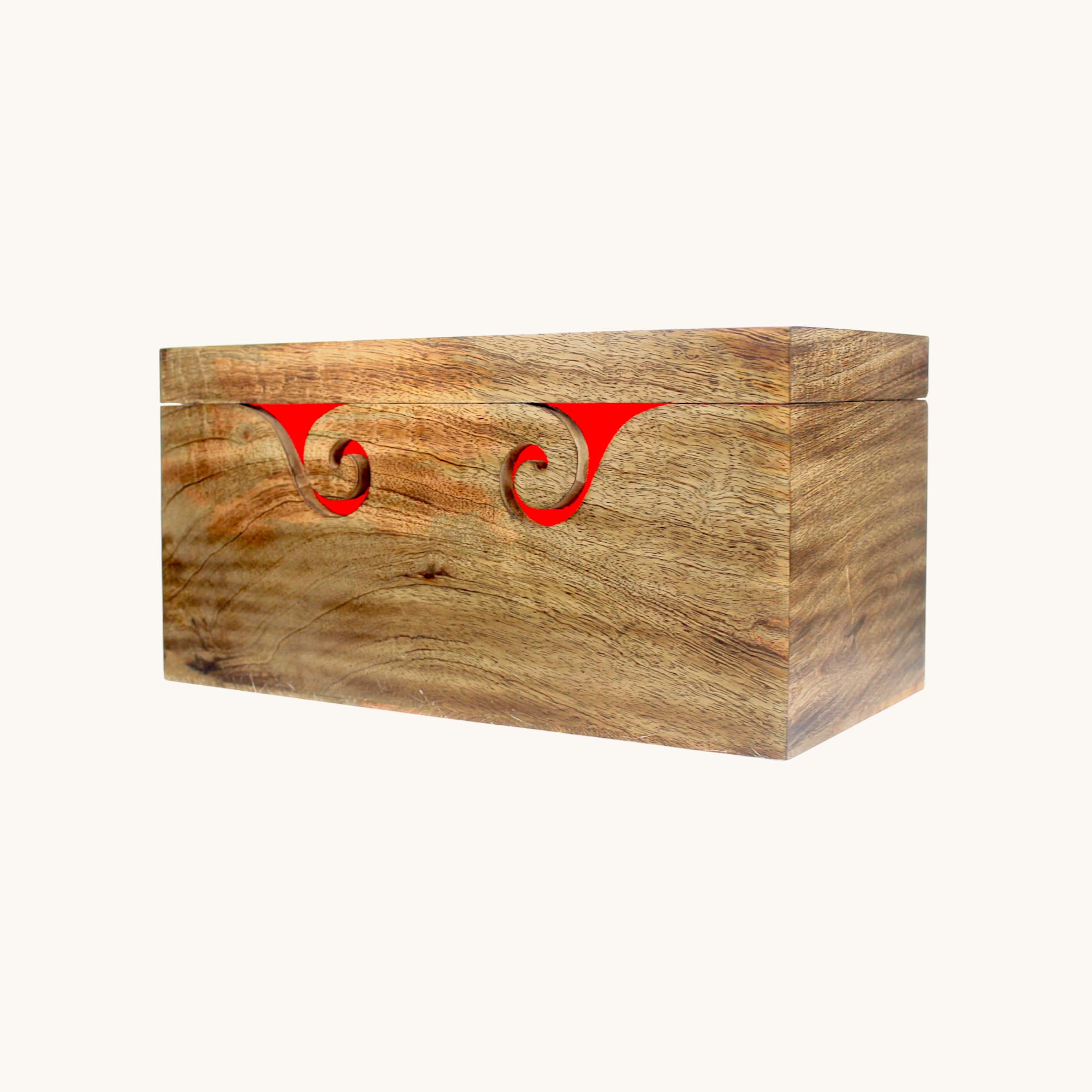 Handgefertigte Garnschale aus Holz mit Deckel, Naturholz, 2 Größen, zum Stricken und Häkeln (2 Knäuelhalter)