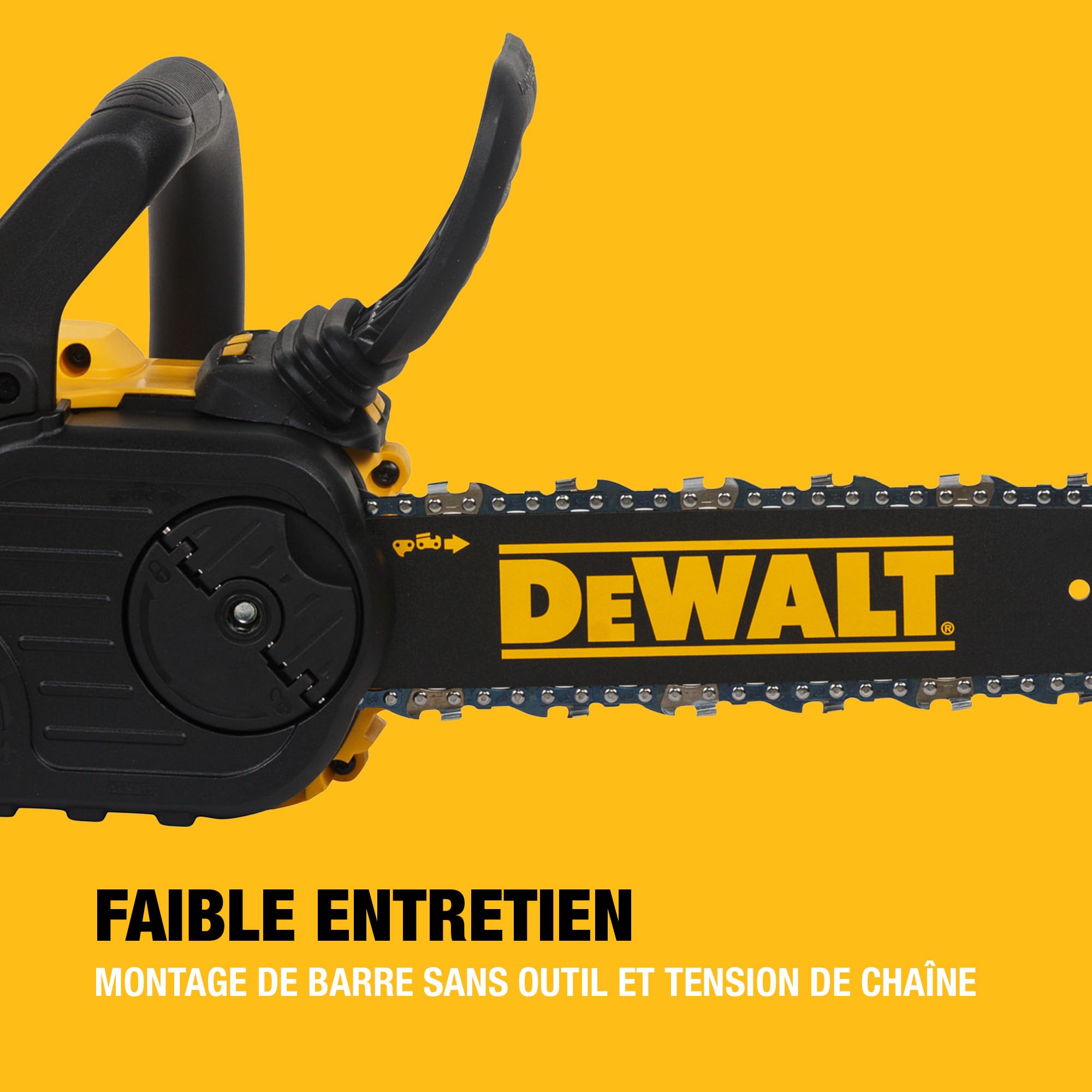 DEWALT - Tronçonneuse Compacte Brushless XR 18V 30cm, Outil Seul, DCM565N-XJ