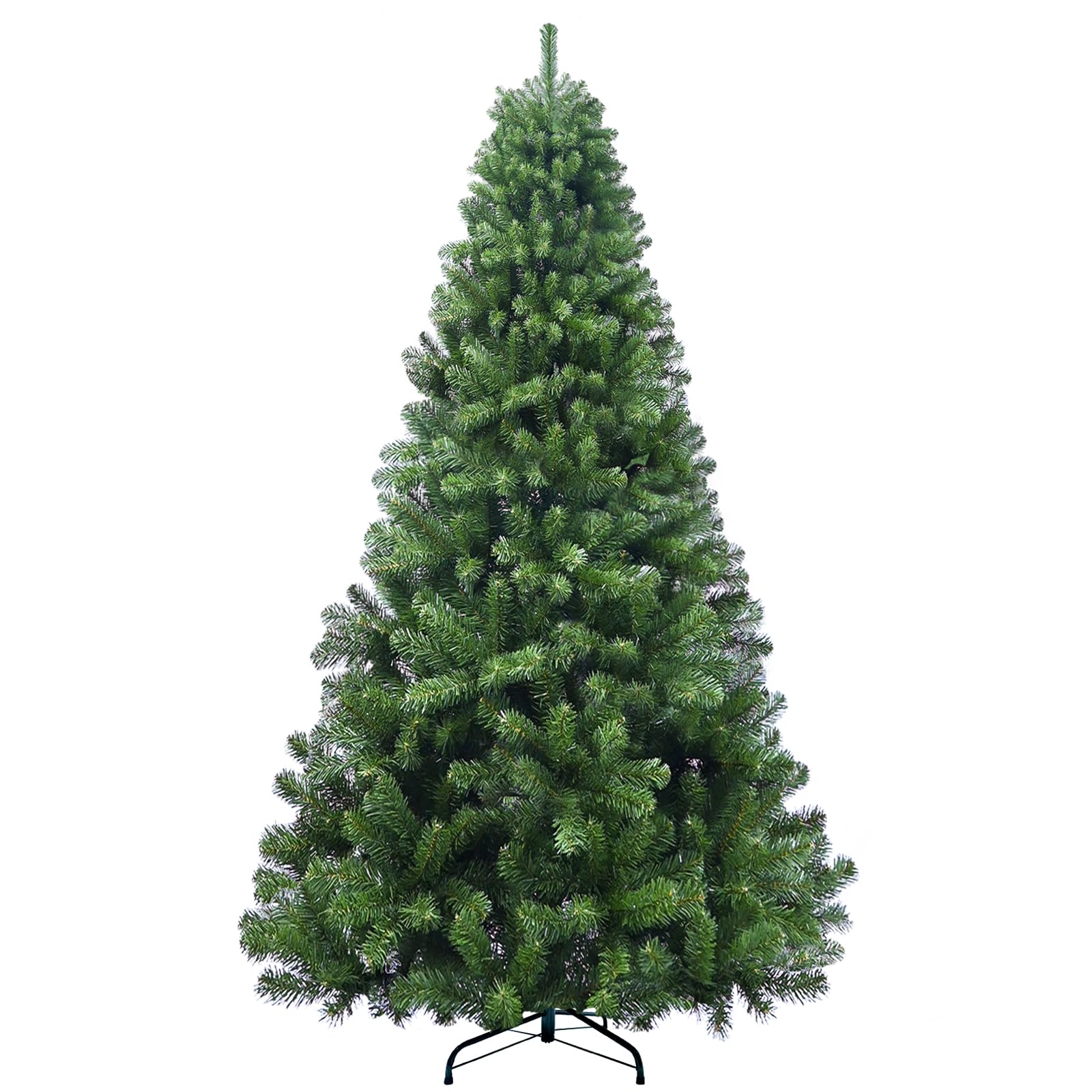 Kadunmina 7ft Christmas Tree, Premium Artificial Christmas Tree with 328 Branches and Metal Foldable Supports, Christmas Tree for Home, Office, Outdoor and Party Decorations, Green