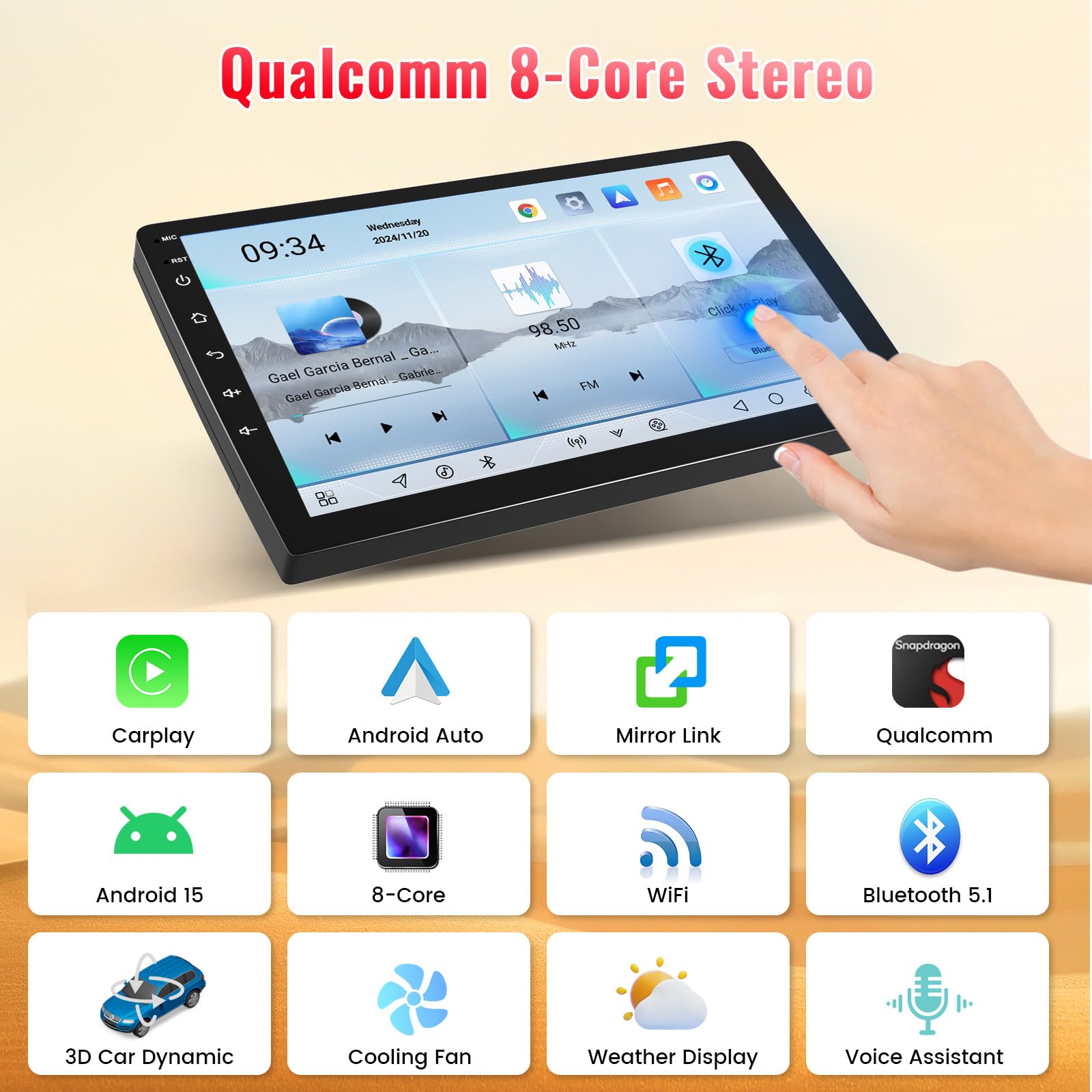 Amazon.com: [8-Core 4+64GB ] 10.1inch Android 15 Double Din Car