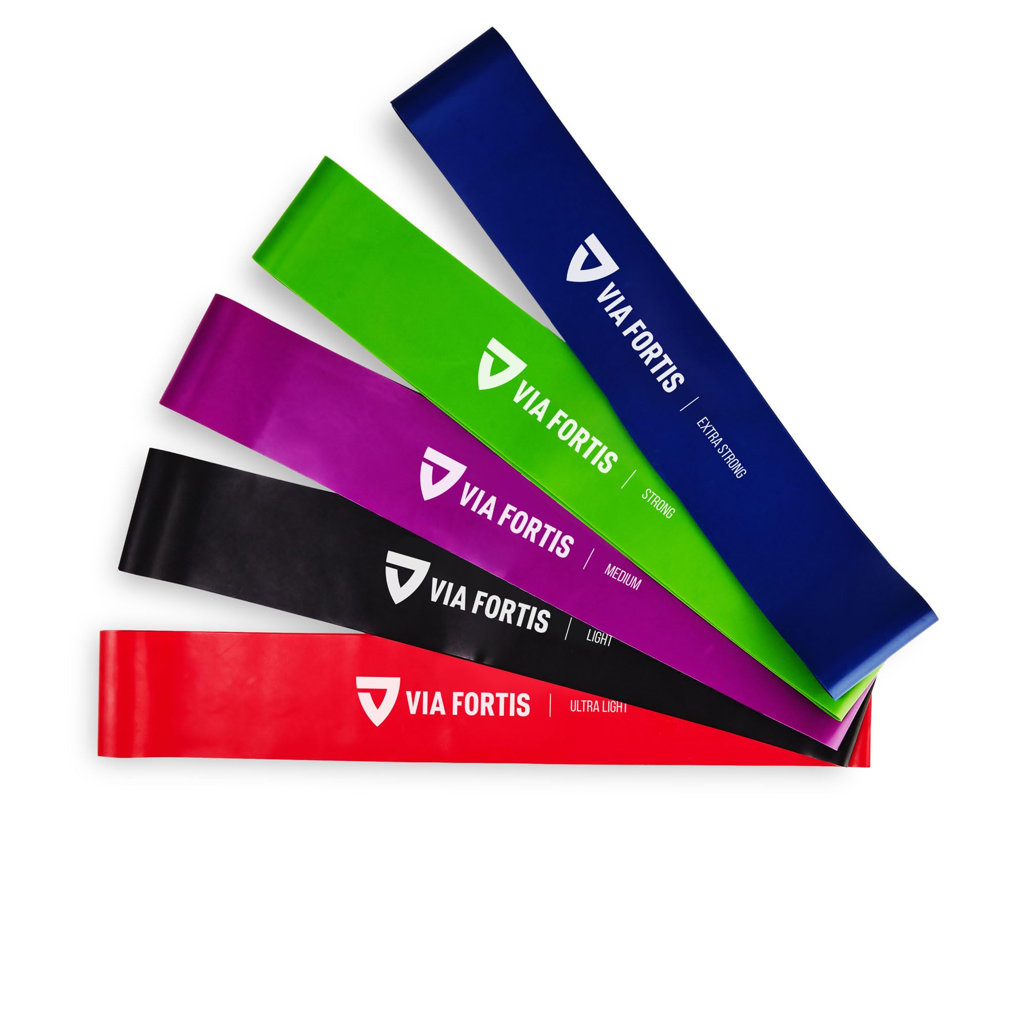 VIA FORTIS Bande Élastique Musculation [avec Instructions d'exercices et Sac de Transport] Resistance Band, Bandes Élastiques po