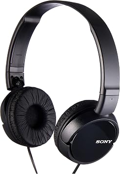 SAMSON Q2U Recording and Podcasting Pack - USB/XLR Dynamic Microphone with Accessories 16-bit, 44.1kHz/48kHz, Silver & Sony MDR-ZX110 Overhead Headphones - Black
