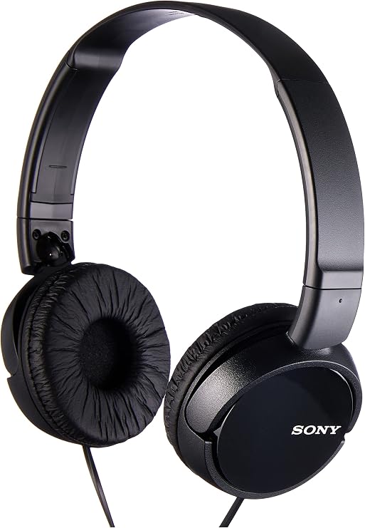 SAMSON Q2U Recording and Podcasting Pack - USB/XLR Dynamic Microphone with Accessories 16-bit, 44.1kHz/48kHz, Silver & Sony MDR-ZX110 Overhead Headphones - Black
