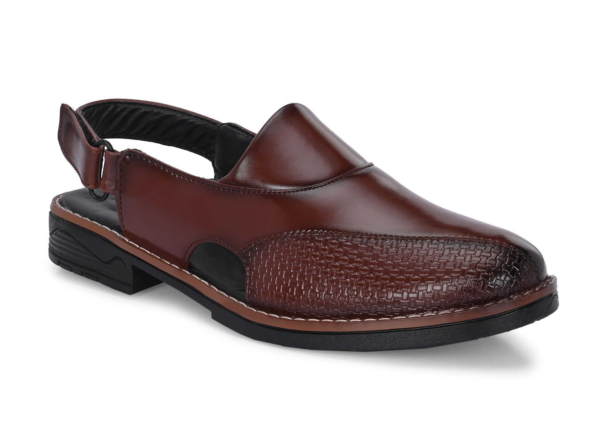 Rising Wolf Brown Mens Ethnic Synthetic Leather Peshawari Slip On Shoes for Wedding|Party|Occasions|Fashion|Stylish|Outdoor|Lightweight|Shoes with Airmix Sole (B0D7CDW1NW) Amazon Price History, Amazon Price Tracker