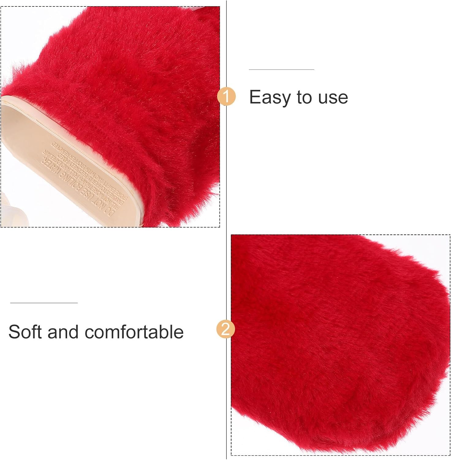 Plush Hot Water Bottle with Removable Soft Cover, Extended Waist and Shoulder Heating Pad, Large Reusable Thermal Water Pouch for Winter Relief and Outdoor Warmth