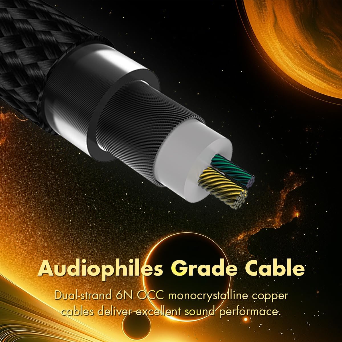 Star City 5 Pro 1DD+2BA Hybrid Headphones HiFi Wired Earbuds in Ear Earphones High Fidelity with IEM 0.78 2 pin Cable (Night, 3.5mm 0.78 2 pin)