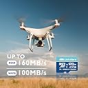 LinkMore 128GB Micro SDXC Card, A2, UHS-I, U3, V30, Class 10 Compatible, Read Speed Up to 160 MB/s,Write Speed Up to 100 MB/s, SD Adapter Included gallery image