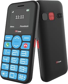 TTfone TT190 Big Button Basic Senior Unlocked Emergency Mobile Phone - Simple Cheapest Phone with USB Cable