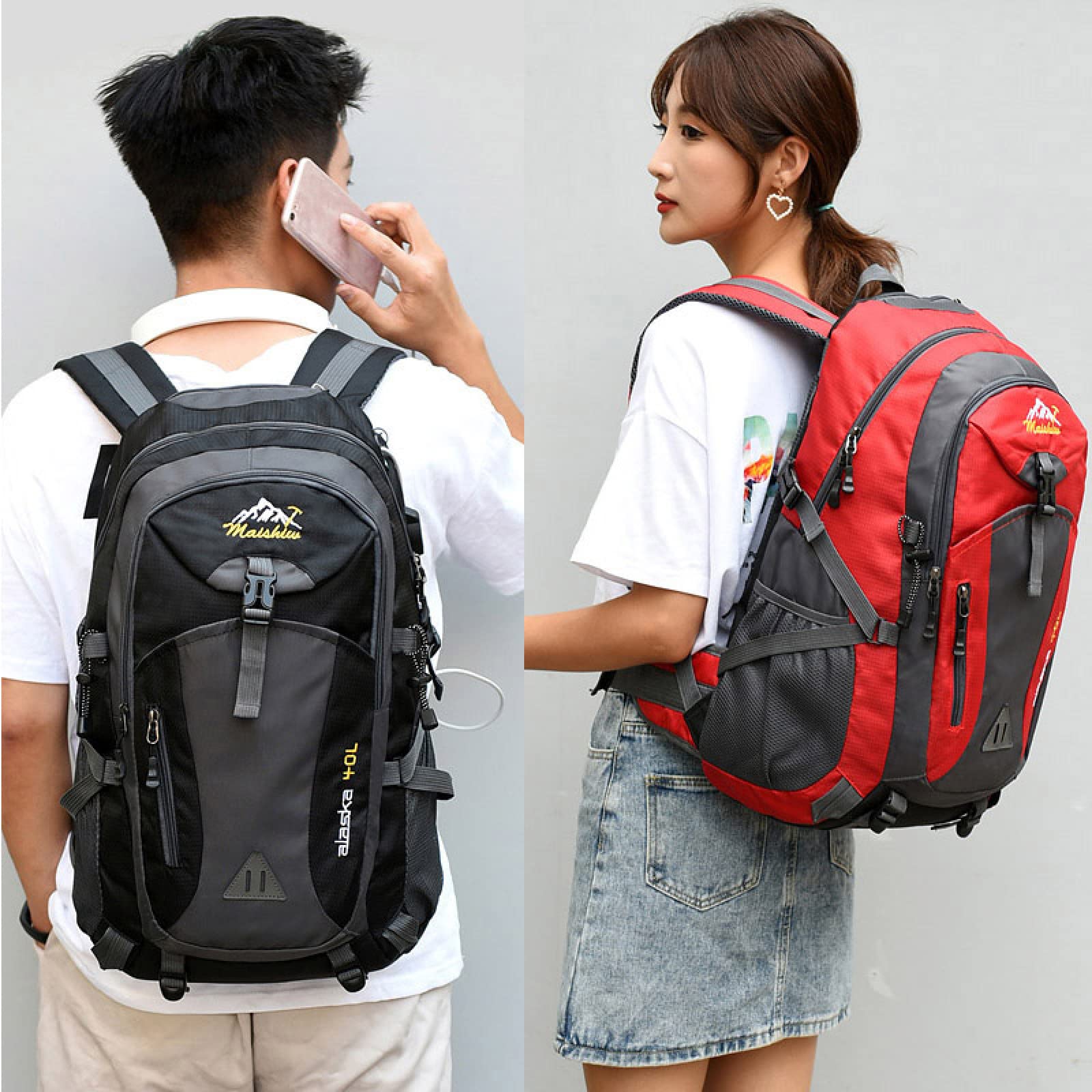 Zaino da viaggio unisex impermeabile da 40 litri Borsa sportiva Zaino da campeggio per escursionismo alpinismo all'aperto