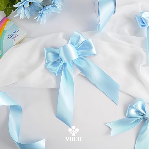 Vista 861 de MEEDEE Orange Satin Ribbon - 1.5 inch Double Faced Satin Ribbon, 50 Yards - Neon Tangerine - For Christmas, Thanksgiving, Halloween, Weddings