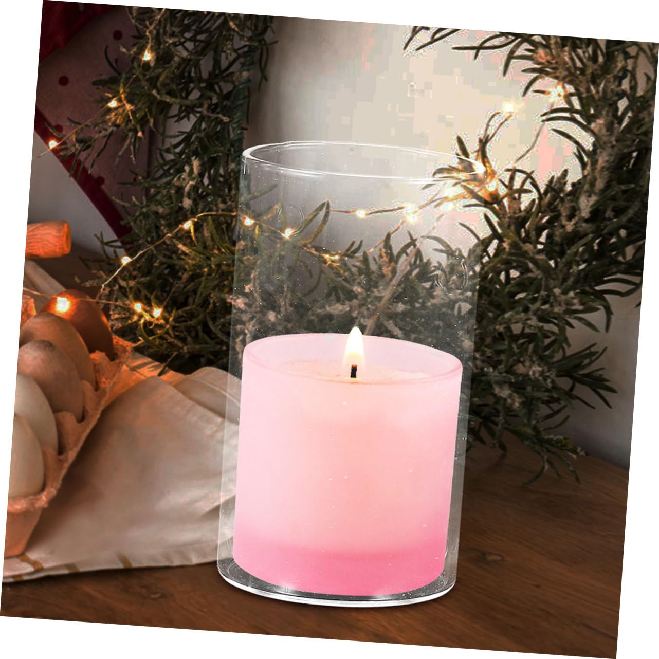 Levemolo 3Pcs Clear Glass Candle Holders Cylinder Candle Covers for Romantic Decor Candleholder Tubes for Weddings Parties and Home Centerpieces Height