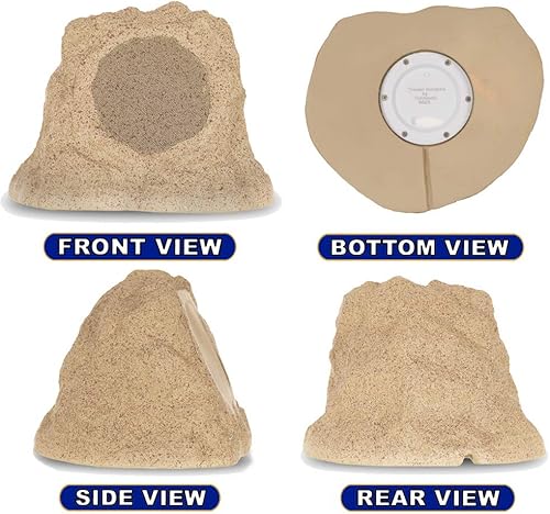 Miniatura 5 de Theater Solutions by Goldwood B62S - Sistema de altavoces Rock para exteriores con Bluetooth inalámbrico recargable de 6.5 pulgadas, color arenisca,