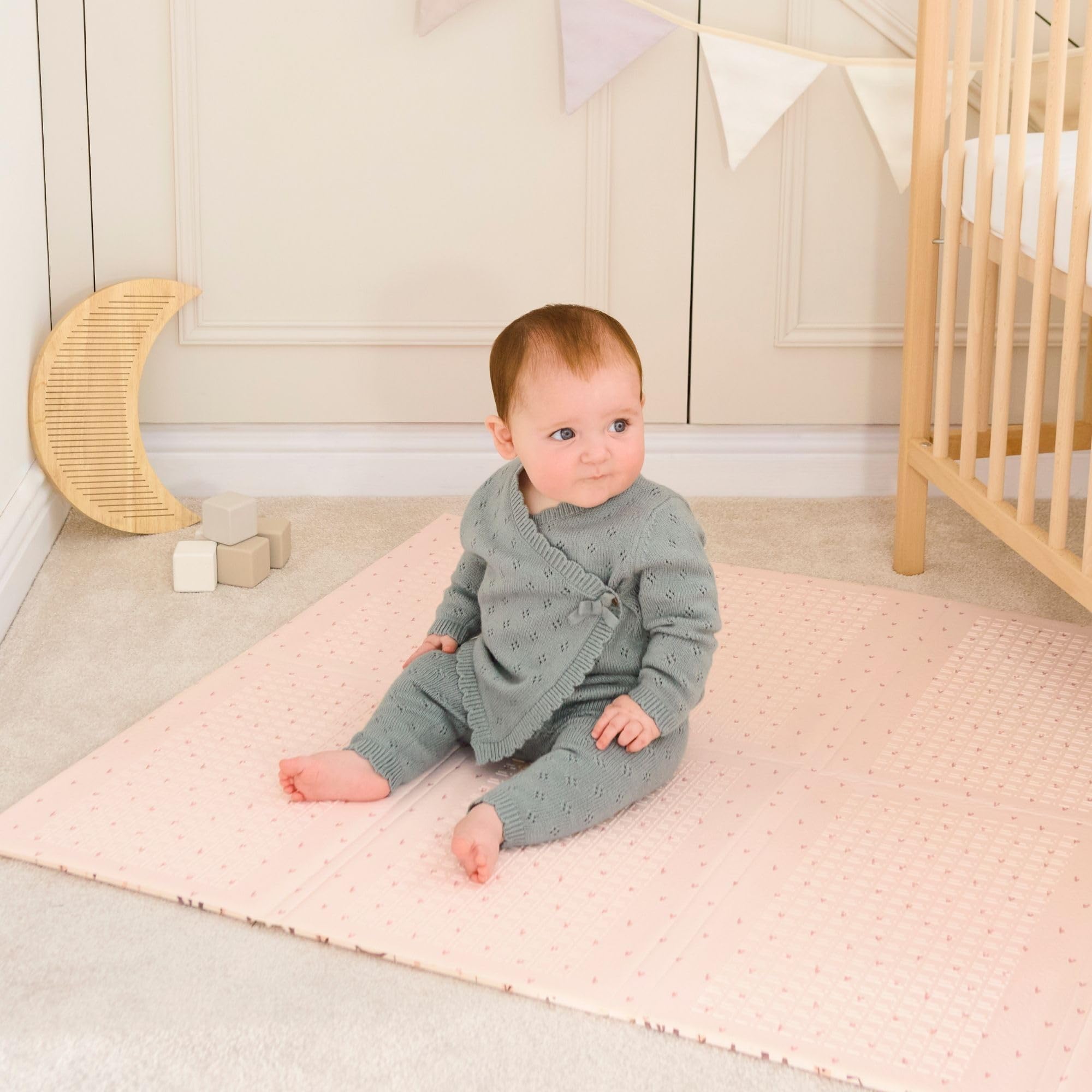 Nuby Fold n Go Reversible Play Mat - Easy Clean, Safari - Image 4