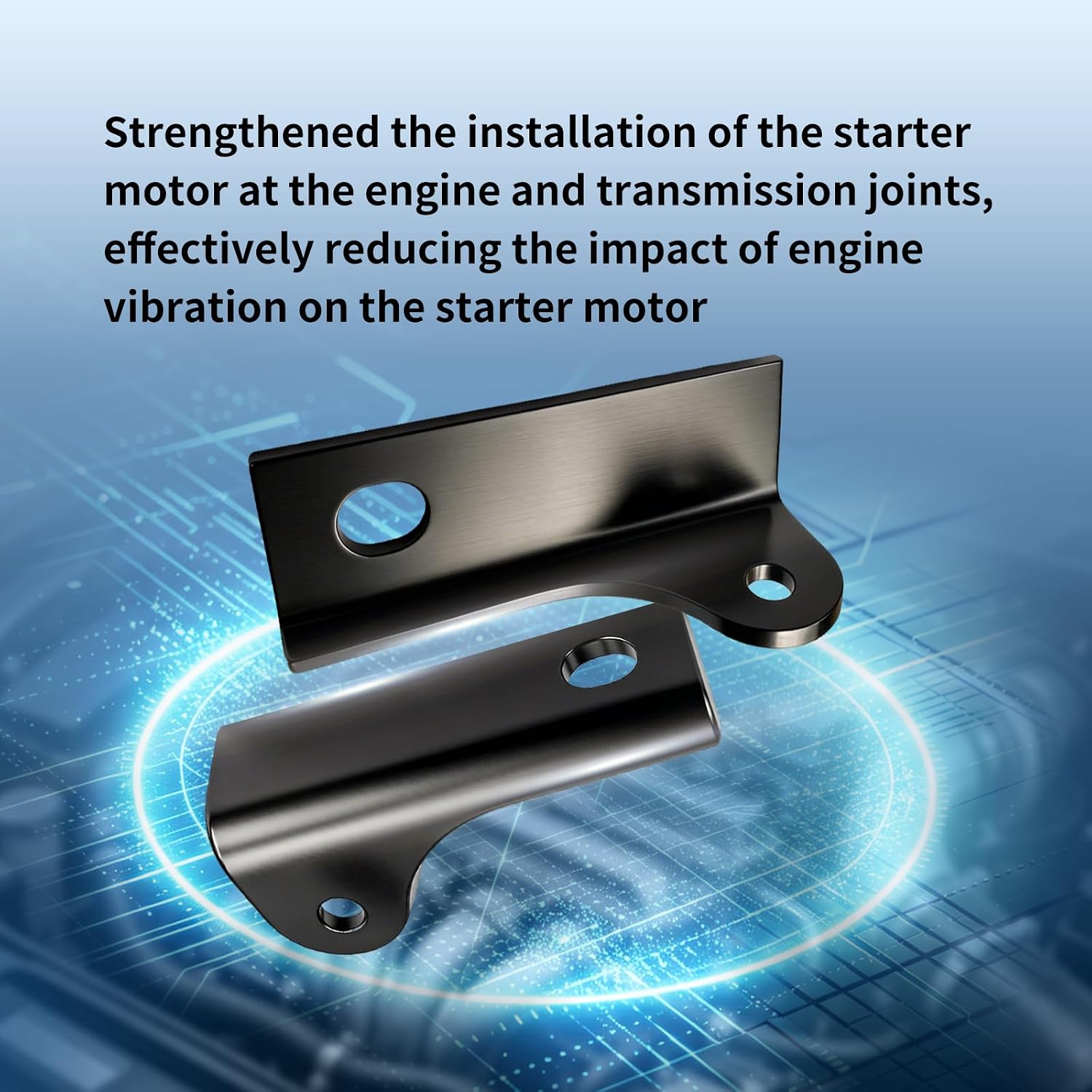 Starter Mount Bracket 23502557 Reduction Starter Bracket Compatible with GM 6.2L 6.5L Diesel 1988-2002, for Chevrolet GMC C/K Suburban Sierra Tahoe Express Savana