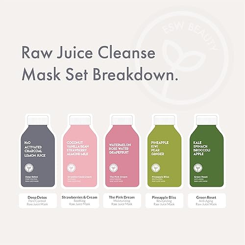 Miniatura 9 de ESW Beauty The Pink Dream Raw Juice Sheet Mask Multipack (paquete de 6)