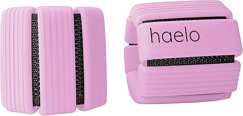 Miniatura 9 de Haelo Hoops - Juego de 2 pesas ajustables para muñeca y tobillo (1 libra cada una), para yoga, danza, barras, pilates, cardio, aeróbicos, caminar