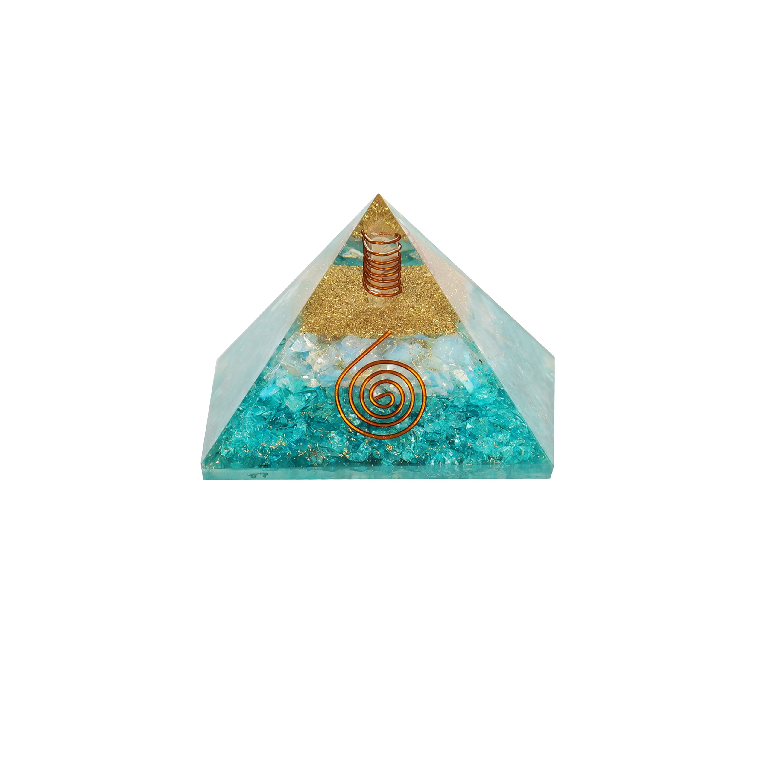 Orgone Pyramid Aquamarine Crystal Pyramid Crystal Decor Protection Crystals Pyramid Crystal 7 Chakra Pyramid Pyramid Crystal Orgonite Pyramids Healing Crystal Energy Crystals Meditation Pyramid