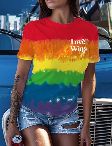 Miniatura 10 de Camiseta sin mangas Be You Tank Women Love Wins con estampado de letras de orgullo gay