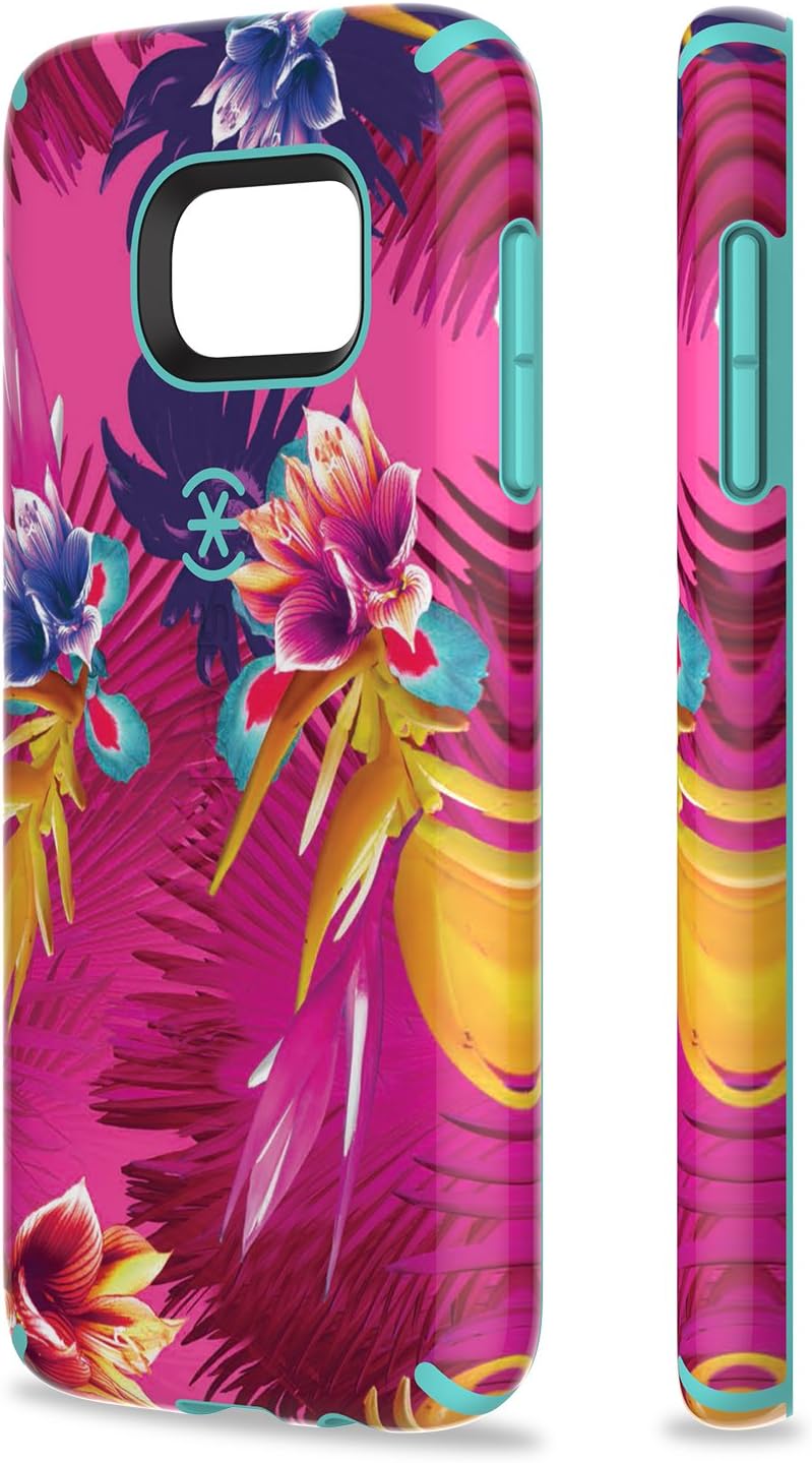 Speck Products Samsung Galaxy S7 Case, CandyShell Inked Case (Wild Tropic Fuchsia/Mykonos Blue), Protective Case