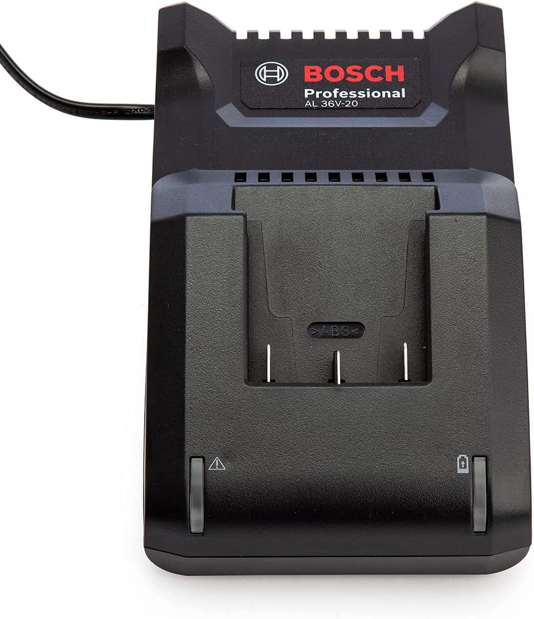 BOSCH Genuine AL3620CV Charger (Version to Charge: BOSCH 36V-Li Batteries Used on Rotak Cordless Lawnmowers) c/w Stanley KeyTape (Image Shown)