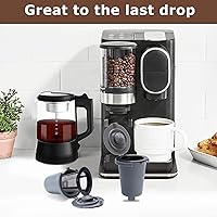 Vista 5 de KEEPOW 4 vasos de filtro reutilizables para cafetera Cuisinart, filtros de café reutilizables para cafetera de una sola porción