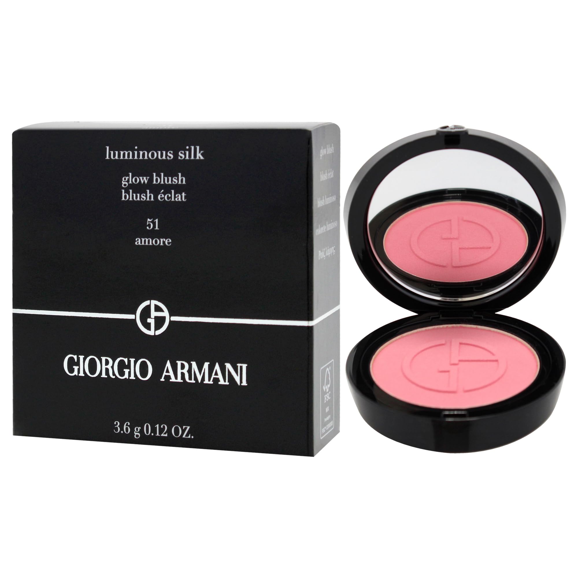 Luminous Silk Glow Blush - 51 Amore by Giorgio Armani dla kobiet - 0,12 uncji rumieniec