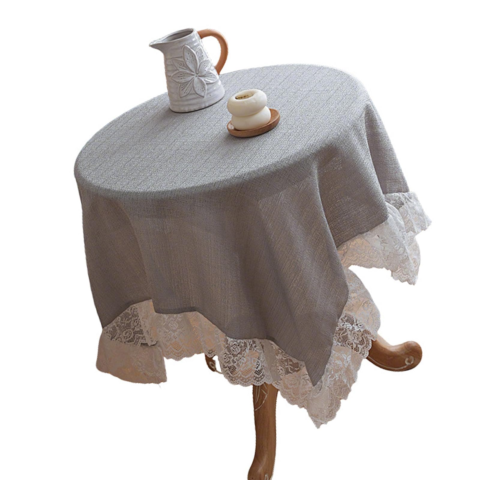 Tsophreniq Lace Dining Tablecloth Wrinkleproof Easy-Clean Polyester for Gatherings Kitchen Decor Lace Table Runners