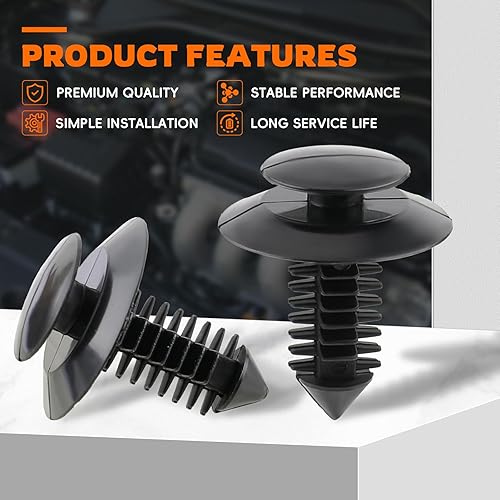 Miniatura 6 de 100 piezas N801925-S clips de retención de panel de moldura de puerta para Ford F150 F250 F350 para Lincoln para Mustang para Explorer Ranger